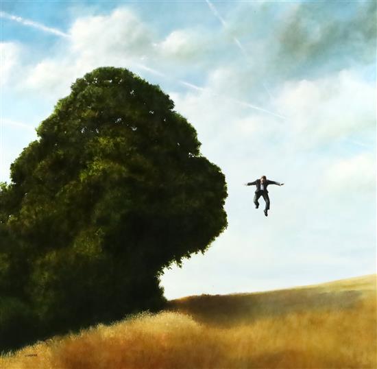 § Andrew Crocker (1962-) The Trampoline 45 x 48in.